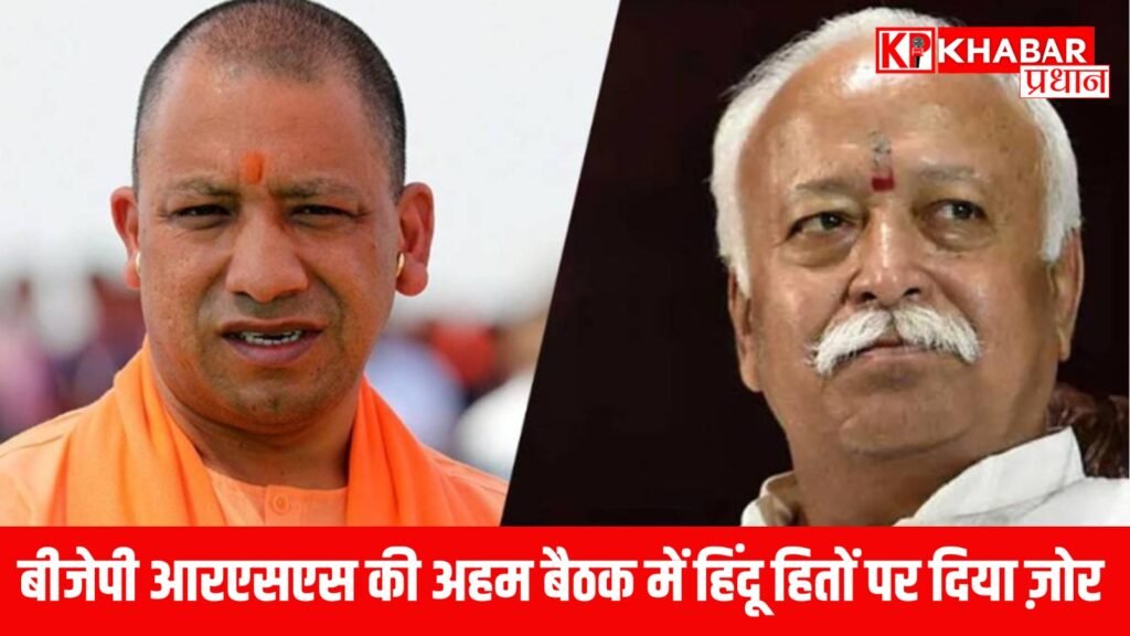 बीजेपी आरएसएस की अहम बैठक में हिंदू हितों पर दिया ज़ोर