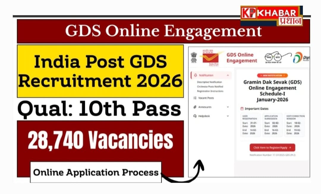 *डाक विभाग में पोस्ट मास्टर बनने का मौका, 28 हजार से अधिक पदों पर भर्ती*