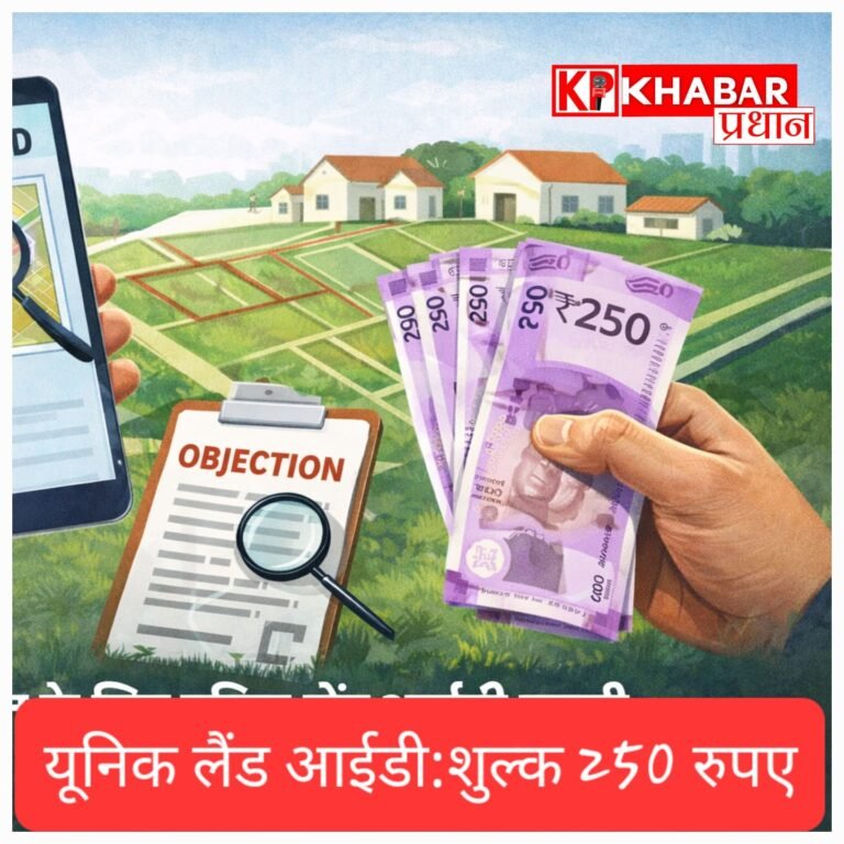 संपत्ति पर आपत्ति के लिए यूनिक लैंड आईडी जरूरी, 250 रुपये शुल्क तय