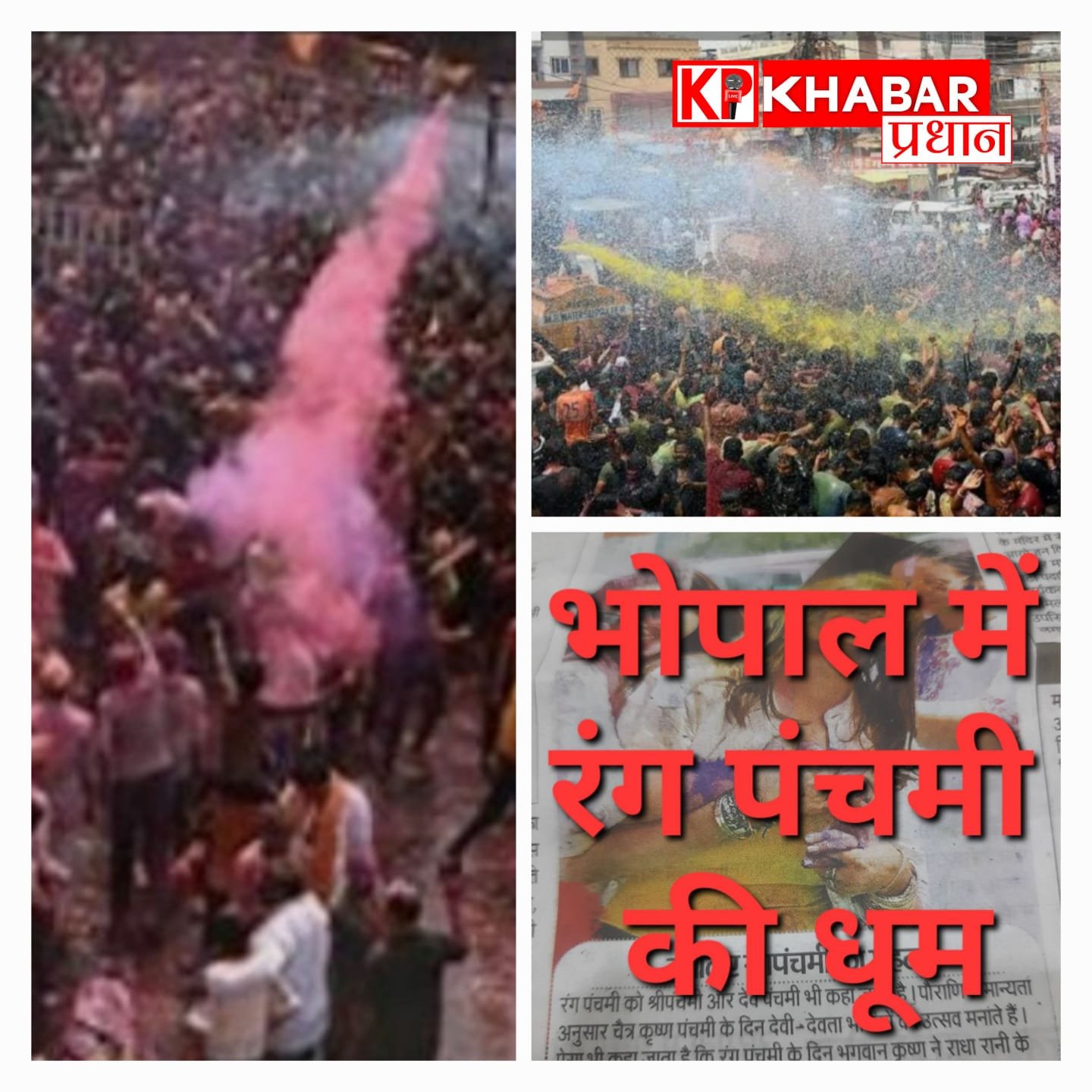 भोपाल में रंगपंचमी पर निकला पारंपरिक चल समारोह, काशी-ब्रजधाम की झलक