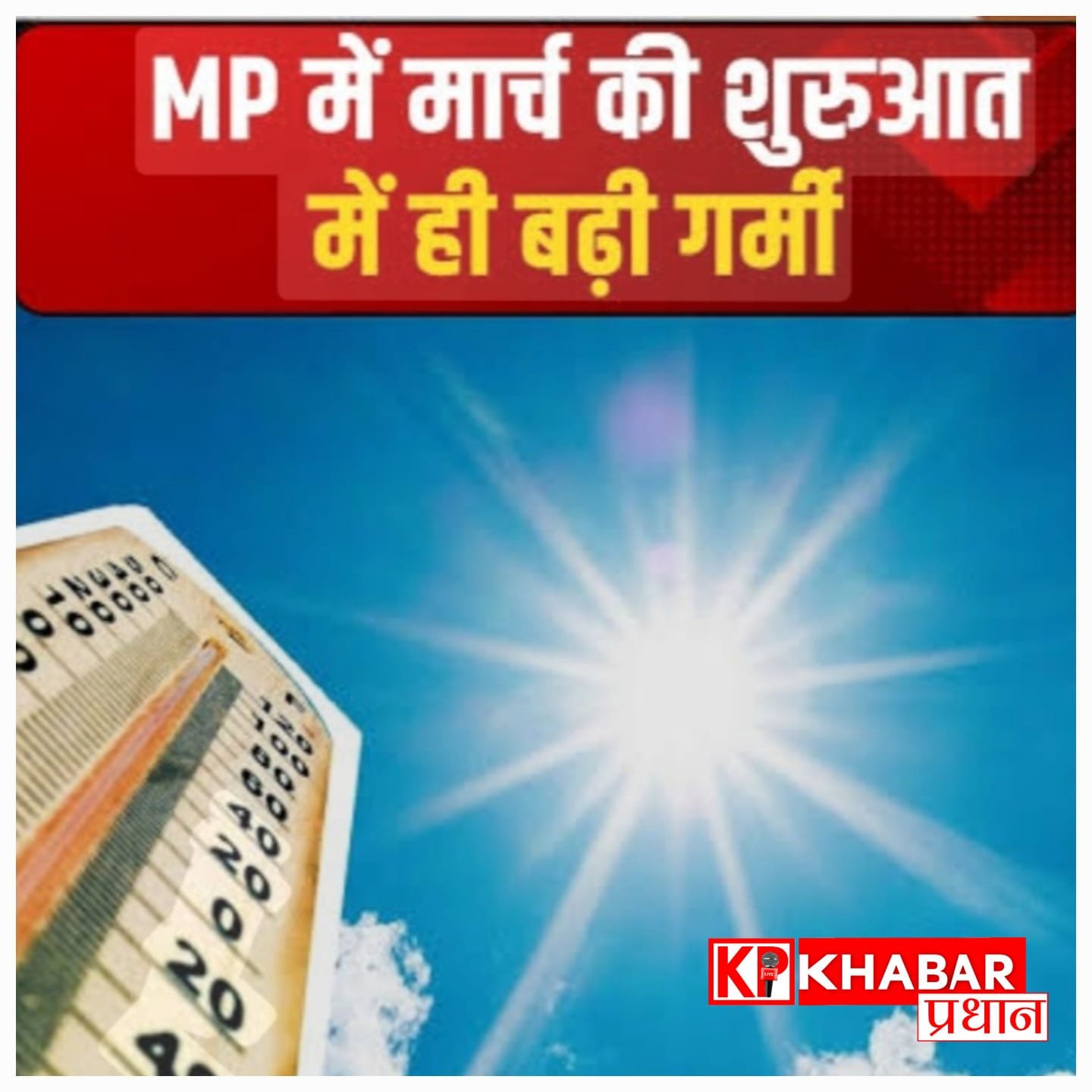 मध्यप्रदेश में बढ़ी गर्मी: कई शहरों में दिन का तापमान सामान्य से 4.5°C ज्यादा