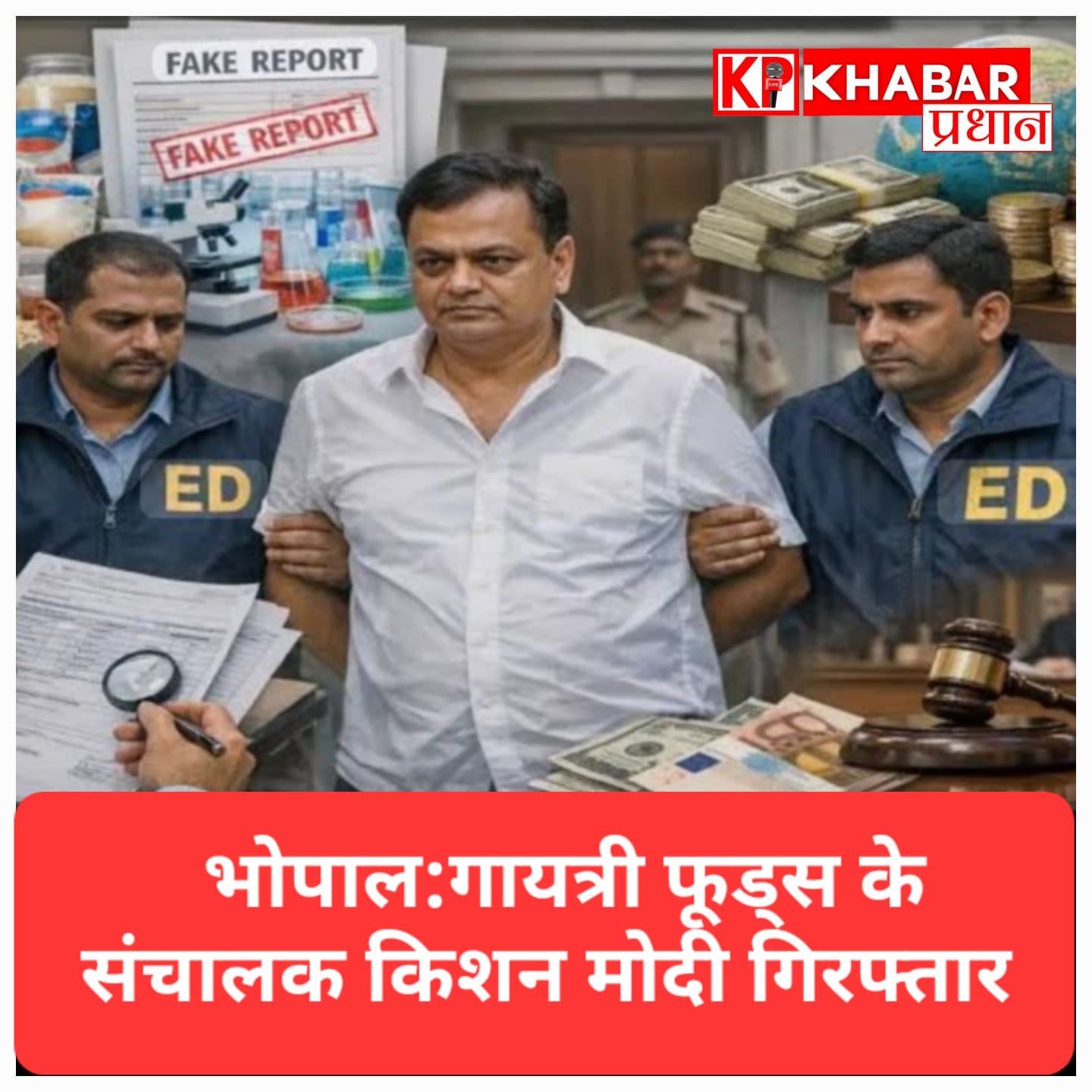 नकली डेयरी उत्पाद मामले में बड़ी कार्रवाई: गायत्री फूड्स के संचालक किशन मोदी गिरफ्तार