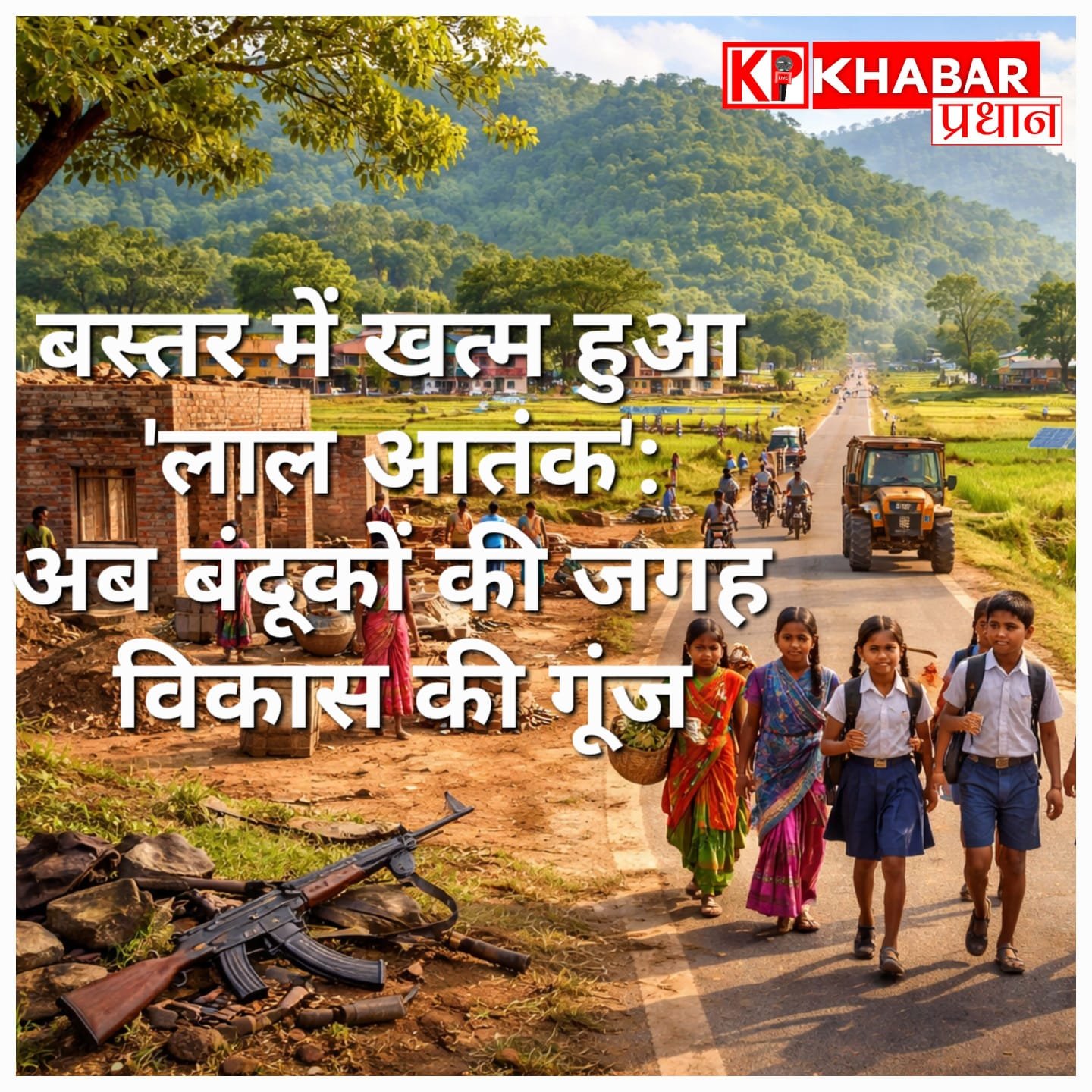 बस्तर में खत्म हुआ ‘लाल आतंक’: अब बंदूकों की जगह विकास की गूंज, जानें कैसे बदल रही है तस्वीर